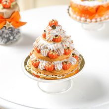 Load image into Gallery viewer, Three-tiered Autumn St Honoré French Pastry - Miniature Food