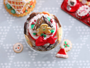 Gingerbread Carousel Christmas Celebration Cake Centerpiece - Miniature Food