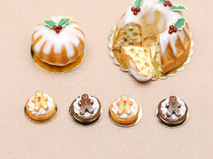 Butter Cookie "Gingerbread" Man Tartlet - Individual French Christmas Pastry - Miniature Food