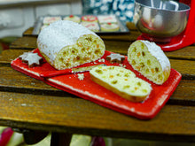 Load image into Gallery viewer, Christmas Stollen on Cutting Board - 12th Scale Miniature Food