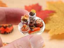 Load image into Gallery viewer, Presentation of Fall-Themed French Pastries - Miniature Food