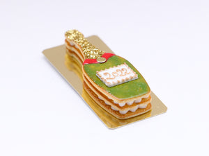 Bottle of Champagne Millefeuille Sablé 2024 (Customisable) - 12th Scale Miniature Food