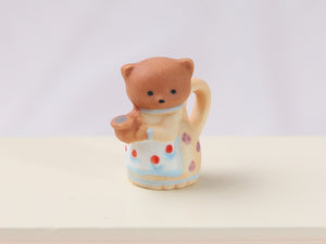 Series of Cute Animal Porcelain Teapots - Fèves - 12th scale Miniature Dollhouse Accessorie