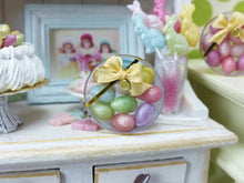 Load image into Gallery viewer, Colourful Candy Easter Eggs in Clear Round Gift Box (Large Eggs) - Handmade Miniature