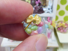 Load image into Gallery viewer, Colourful Candy Easter Eggs in Clear Round Gift Box (Large Eggs) - Handmade Miniature