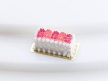 Load image into Gallery viewer, Rectangular Cake Decorated with Pink Gummy Bears - Miniature Food