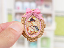 Load image into Gallery viewer, Gold and Pink Shabby Chic Framed Portrait of a Lady - Dollhouse Miniature