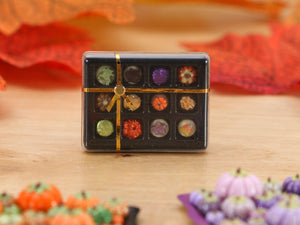 Gift Box of 12 Chocolates for Autumn - Miniature Food