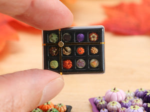 Gift Box of 12 Chocolates for Autumn - Miniature Food