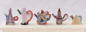 Series of World Landmark Teapots - Fèves - 12th scale Miniature Dollhouse Accessorie