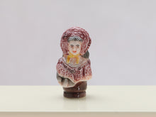 Load image into Gallery viewer, Miniature Decorative Bust of Lady in Pink (French Fève) - OOAK - Dollhouse Miniature