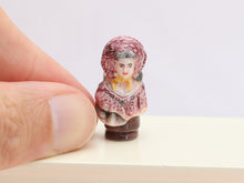 Load image into Gallery viewer, Miniature Decorative Bust of Lady in Pink (French Fève) - OOAK - Dollhouse Miniature