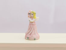 Load image into Gallery viewer, Miniature Statue of Winged Fairy Carrying Flowers (French Fève) - OOAK - Dollhouse Miniature
