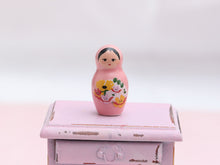 Load image into Gallery viewer, Pink Russian Doll / Matryoshka Fève - 12th Scale Dollhouse Miniature Ornament