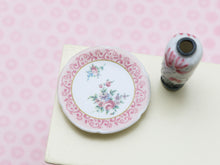 Load image into Gallery viewer, Pink Decorative Plate (French Fève) - Dollhouse Miniature