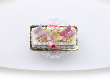 Load image into Gallery viewer, Kaleidoscope of Pastel Butterflies, Rectangular Cake - 12th Scale Dollhouse Food