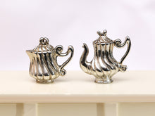 Load image into Gallery viewer, Choice of &quot;Argenterie&quot; Silver Teapot / Coffee Pot - Fèves - 12th scale Miniature Dollhouse Accessories