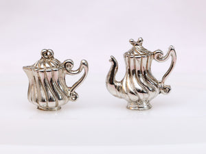 Choice of "Argenterie" Silver Teapot / Coffee Pot - Fèves - 12th scale Miniature Dollhouse Accessories