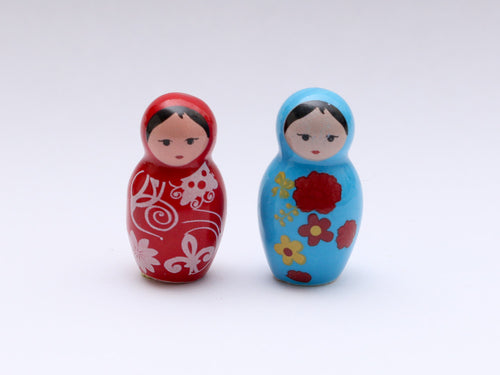 Russian Dolls / Matryoshka Fèves - 12th Scale Miniature Ornament