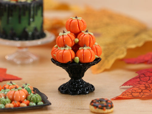 Pumpkin Pyramid on Stand - Miniature Food