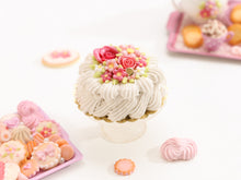 Load image into Gallery viewer, Pink Rose Cream Cake - Miniature Food