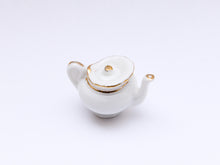 Load image into Gallery viewer, White and Gold Elegant Teapot Collectable Feve