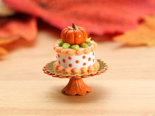 Load image into Gallery viewer, Autumn Cake with Pumpkin - Handmade Miniature Food in 12th Scale