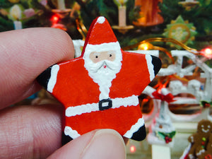 Santa Cutting Board - Hand-painted Christmas Miniature in 12th Scale