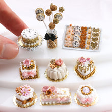Load image into Gallery viewer, Festive New Year &quot;Nearly Midnight&quot; Cake - 12th Scale Dollhouse Miniature Food