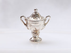 Series of "Argenterie" Silver Teapots, Jug, Urns - Fèves - 12th scale Miniature Dollhouse Accessories