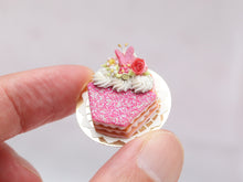 Load image into Gallery viewer, Sparkly Pink Cupcake-Shaped Layered Cookie - Miniature Food