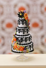 Load image into Gallery viewer, Five Tier Autumn Cake with a Cascading Spiral of Flowers - Miniature Food