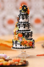 Load image into Gallery viewer, Five Tier Autumn Cake with a Cascading Spiral of Flowers - Miniature Food