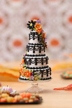 Load image into Gallery viewer, Five Tier Autumn Cake with a Cascading Spiral of Flowers - Miniature Food