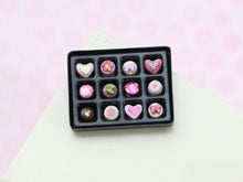 Load image into Gallery viewer, Gift Box of Miniature Pink Chocolates and Candy - Handmade Miniature Food