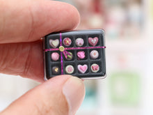 Load image into Gallery viewer, Gift Box of Miniature Pink Chocolates and Candy - Handmade Miniature Food