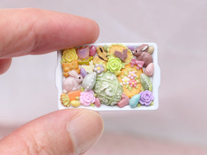 Assorted Easter/Spring Cookies Display - OOAK - 2022D - Handmade Miniature Food