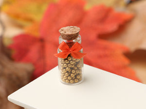 Autumn Cake Pops Display in Glass Jar - Handmade Miniature Food