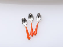 Load image into Gallery viewer, Set of Three Dessert Spoons, choose from Orange or Black - Halloween / Autumn Dollhouse Miniature