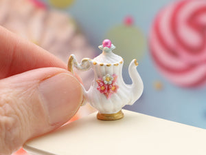 Ornate Miniature Teapot - Birthday Collection - 12th Scale Dollhouse Miniature