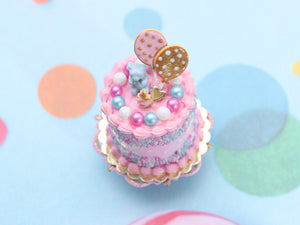 Birthday Balloon Cake - Handmade Miniature Food
