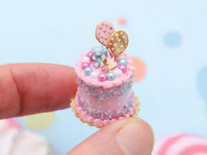 Birthday Balloon Cake - Handmade Miniature Food