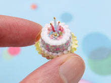 Load image into Gallery viewer, Birthday Cake with 3 Candles - Handmade Miniature Food