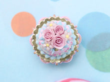 Load image into Gallery viewer, Triple Pink Rose Cake - Birthday Collection - Handmade Miniature Food
