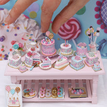 Load image into Gallery viewer, Tray of Decorated Miniature Donuts - Birthday Collection - Miniature Food