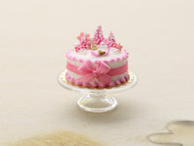 Load image into Gallery viewer, Pink Forest Christmas Cake - Handmade Miniature Food