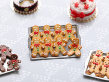 Load image into Gallery viewer, Tray of Cookie Men - One Escaping! (White Frosting) - Handmade Miniature Food