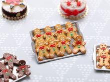Load image into Gallery viewer, Tray of Cookie Men - One Escaping! (White Frosting) - Handmade Miniature Food