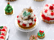 Load image into Gallery viewer, Christmas St Honoré French Pastry Dessert - Deer in Snowy Forest - OOAK Hand made Miniature Food