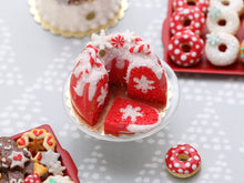 Load image into Gallery viewer, Red Velvet Kouglof Hidden Snowflake Cake - Handmade Miniature Food in 12th Scale